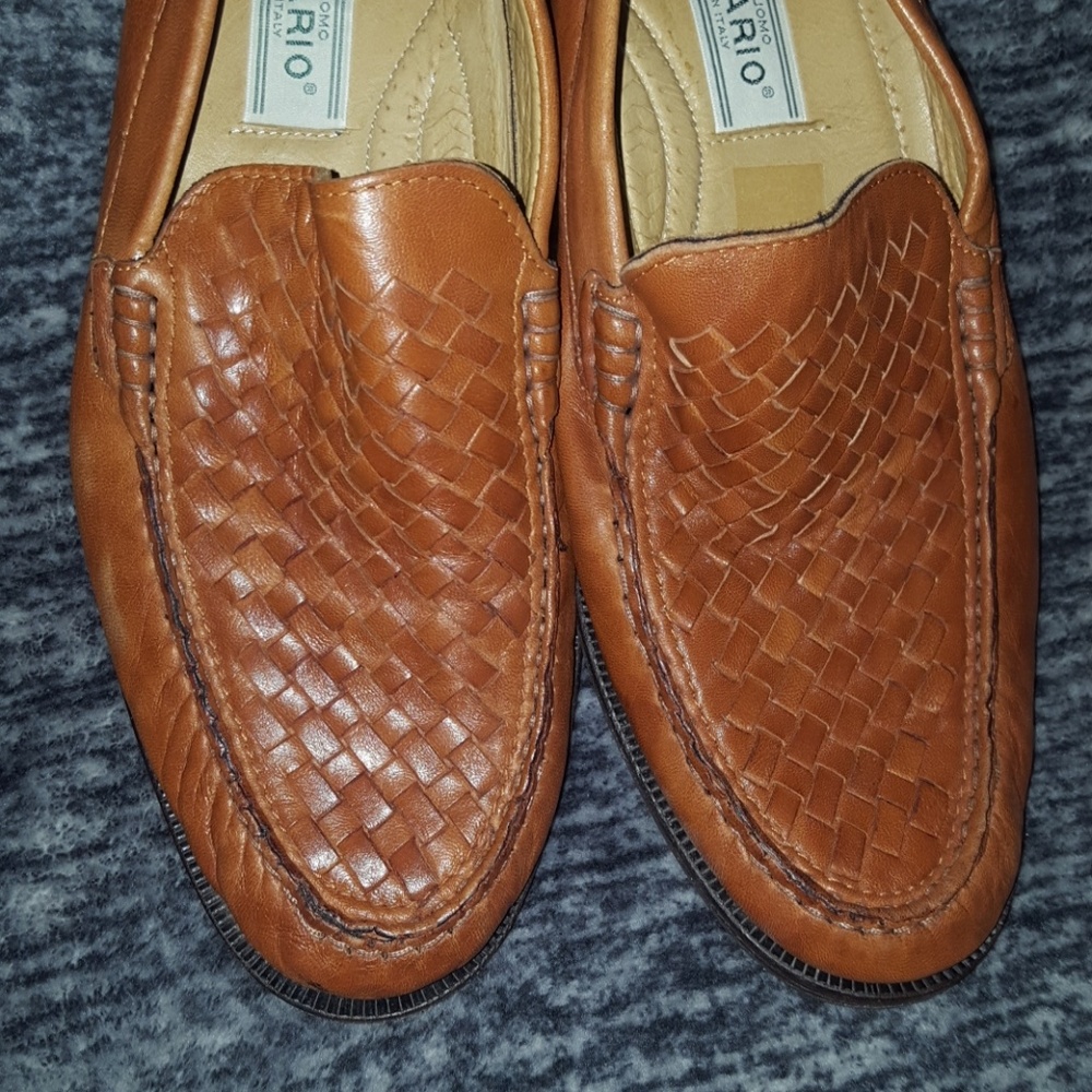 LINEA UOMO DI MARIO LEATHER LOAFERS SHOES 41.5 8.5 - Picture 3 of 5